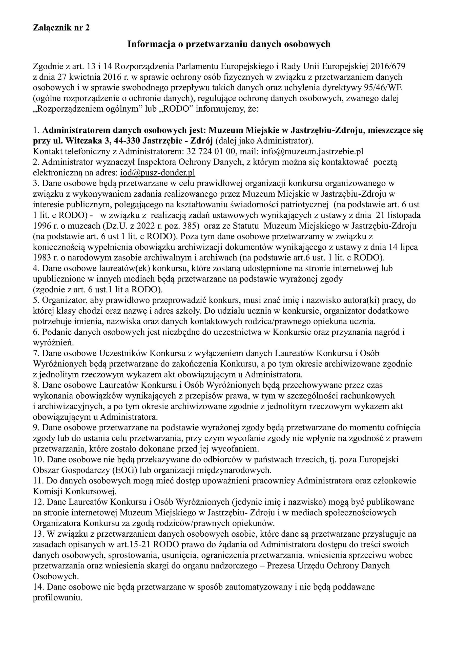 Załącznik nr 2